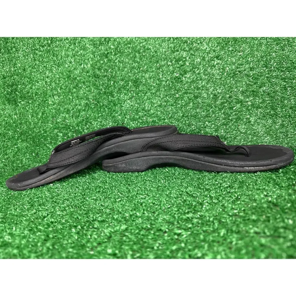 Olukai Ohana Sandals Womens 10 Black Flip Flop Thong Pool Beach Shoes